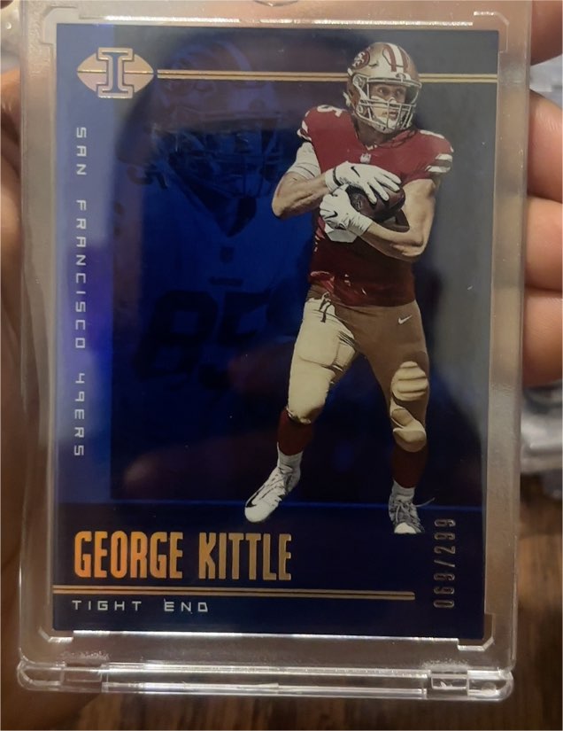 2019 Panini Illusions Trophy Collection Blue #36 George Kittle — front