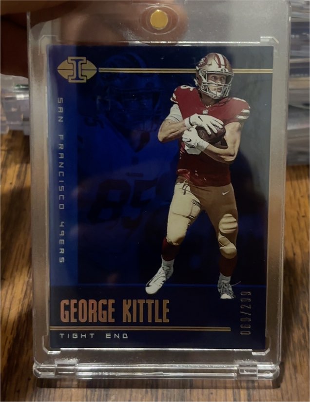 2019 Panini Illusions Trophy Collection Blue # George Kittle — front
