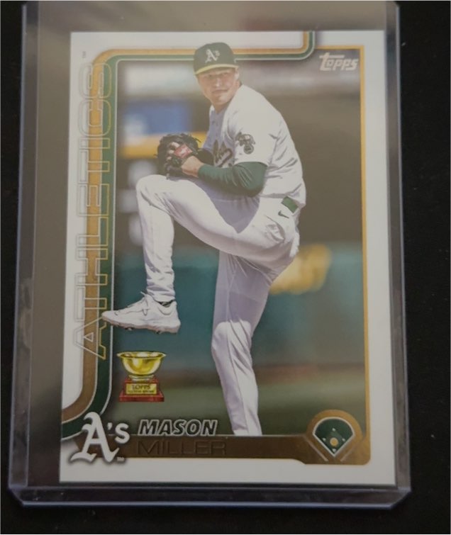 2025 Topps Series 2 #571 Mason Miller Athletics All-Star Rookie Gold Cup — front