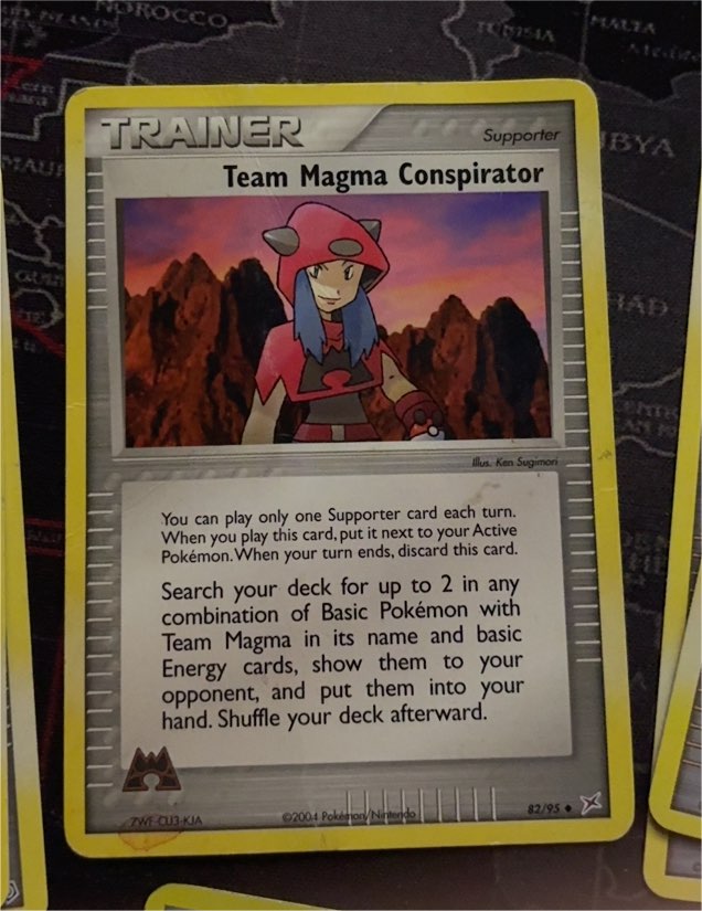 2004 Pokémon EX Team Magma vs Team Aqua #82 Team Magma Conspirator — front