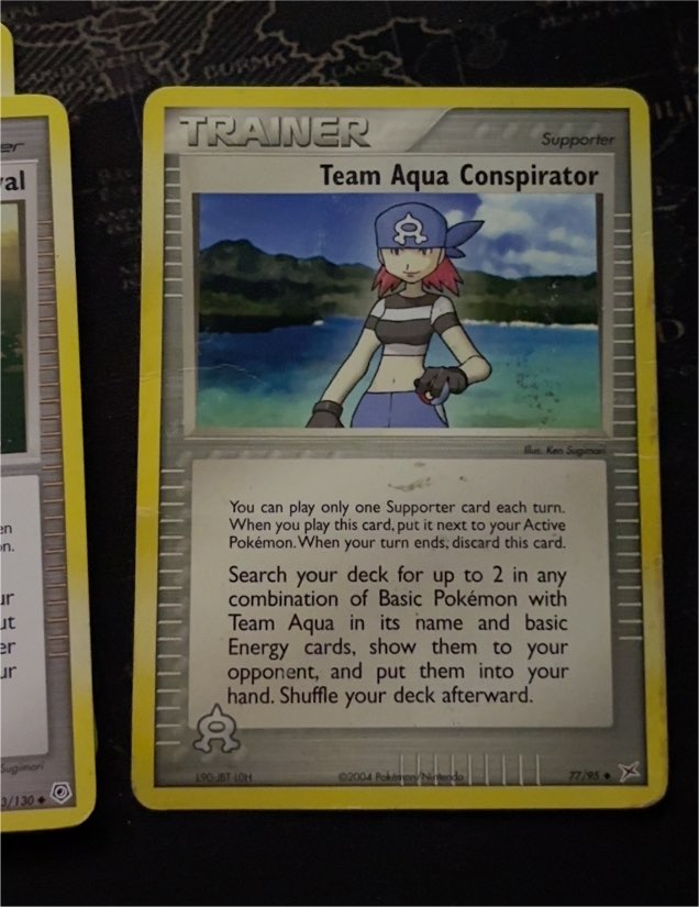 2004 Pokémon EX Team Magma vs Team Aqua #77 Team Aqua Conspirator — front