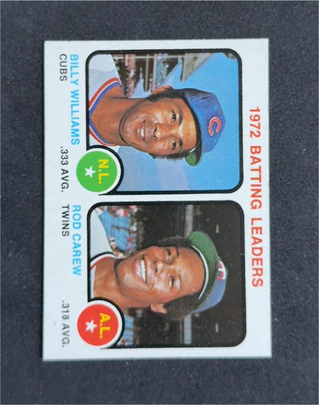 1973 Topps #61 1972 Batting Leaders Billy Williams Rod Carew — front