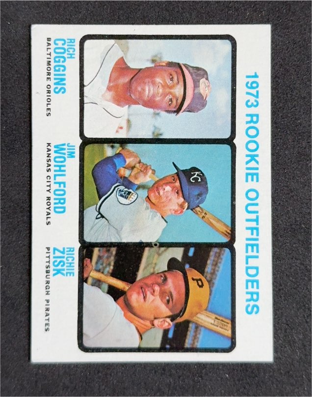 1973 Topps #611 Rookie Outfielders Rich Coggins Jim Wohlford Richie Zisk — front