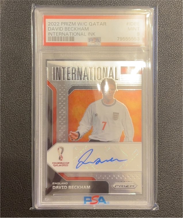 2022 Panini Prizm W/C Qatar #IDBE David Beckham International Ink — front