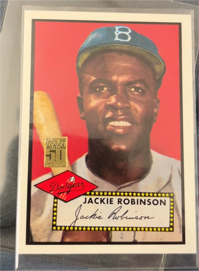 2001 Topps Through the Years Reprints #5 Jackie Robinson — front