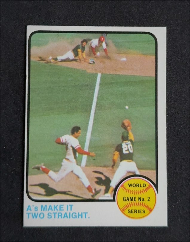 1973 Topps #204 World Series Game No. 2: A's Make It Two Straight — front