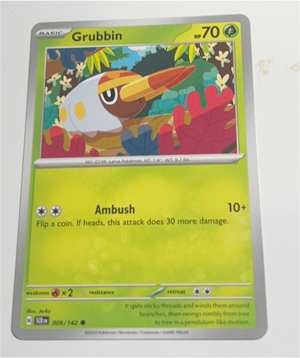 2024 Pokémon SV07: Stellar Crown #009 Grubbin — front