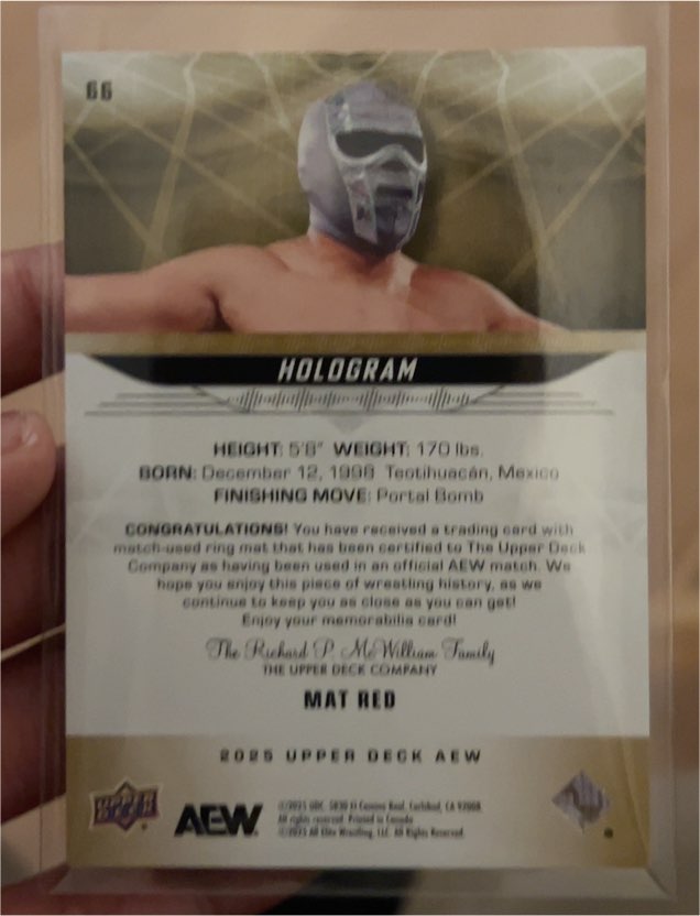 2025 Upper Deck AEW #66 Mat Red — front