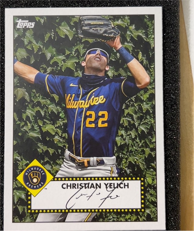 2021 Topps Series 1 1952 Redux #T52-50 Christian Yelich — front