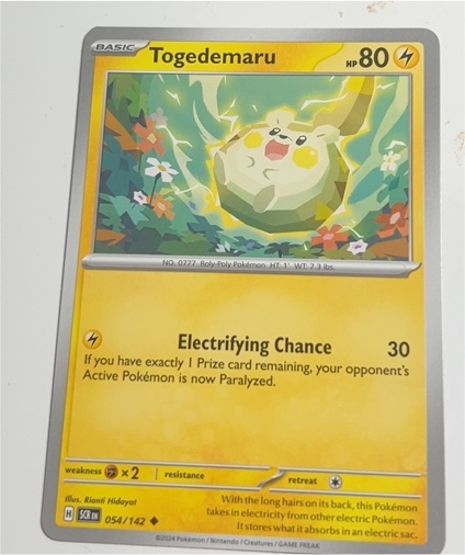 2024 Pokémon Scarlet & Violet Stellar Crown #054 Togedemaru — front