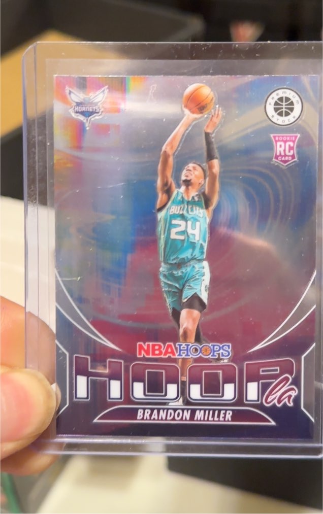 2023-24 Panini NBA Hoops Premium Stock Hoopla #3 Brandon Miller — front