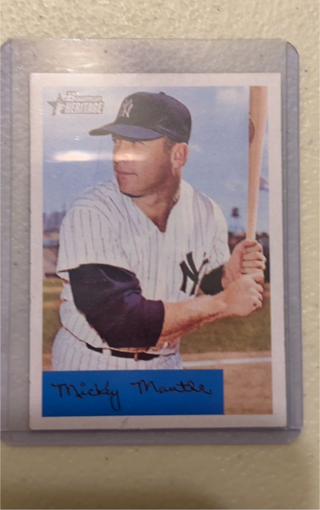 1954 Bowman #65 Mickey Mantle — front