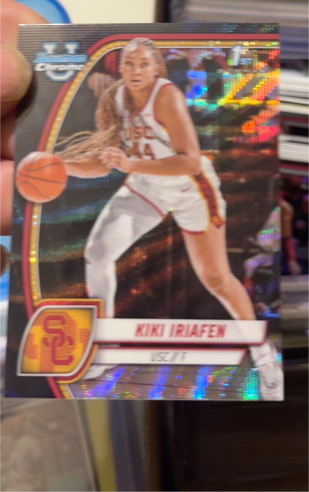 2024-25 Bowman University Chrome #47 Kiki Iriafen — front