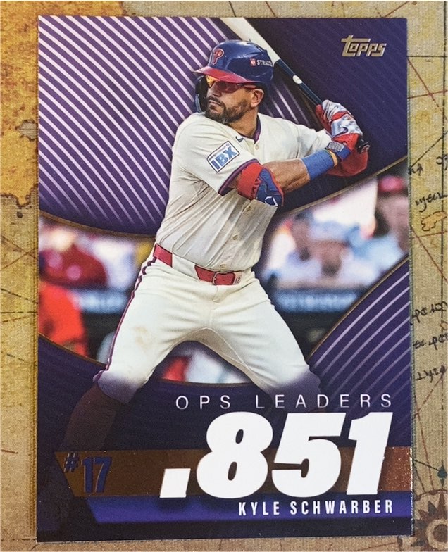 2025 Topps Series 2 OPS Leaders #OPS-17 Kyle Schwarber — front