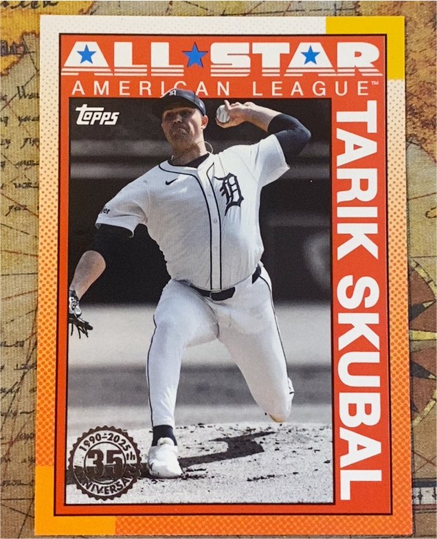 2025 Topps Series 2 1990 All-Star #90AS-1 Tarik Skubal — front