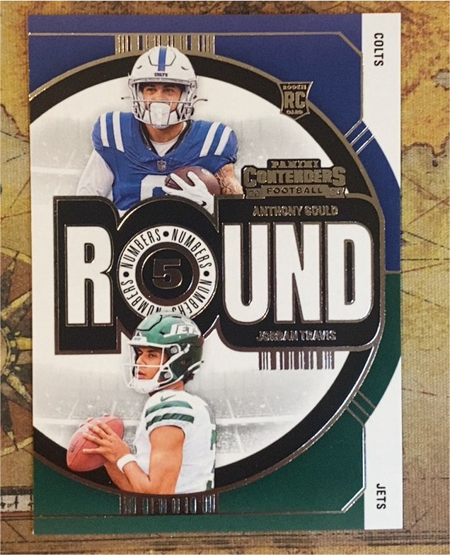 2024 Panini Contenders Round Numbers #19 Anthony Gould Jordan Travis — front
