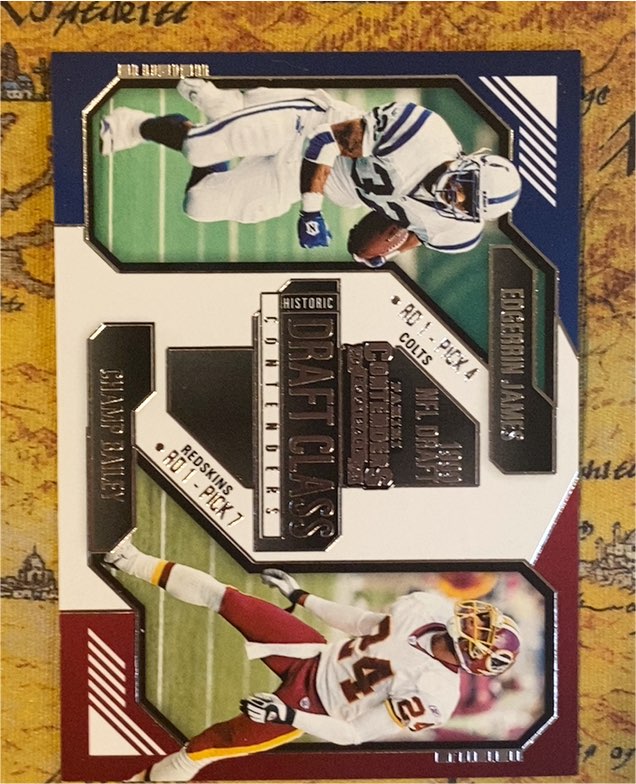 2024 Panini Contenders Historic Draft Class #1999 Edgerrin James / Champ Bailey — front
