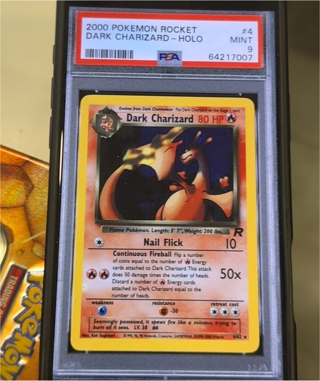 2000 Pokemon Rocket #4 Dark Charizard Holo — front