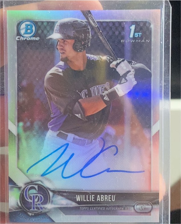 2018 Bowman Chrome #CPA-WA Willie Abreu — front