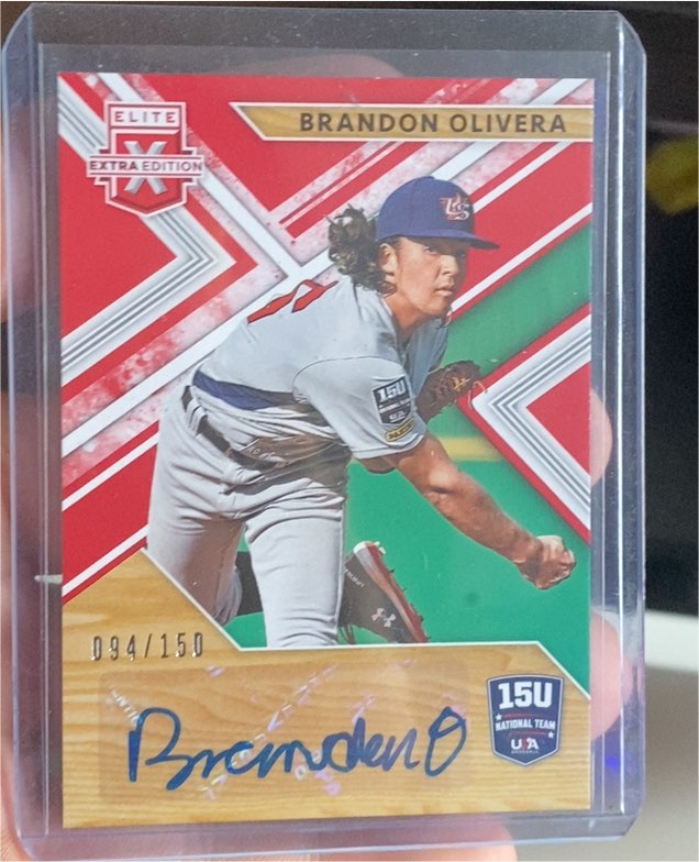 2019 Panini Elite Extra Edition 15U National Team Autographs Brandon Olivera Auto — front