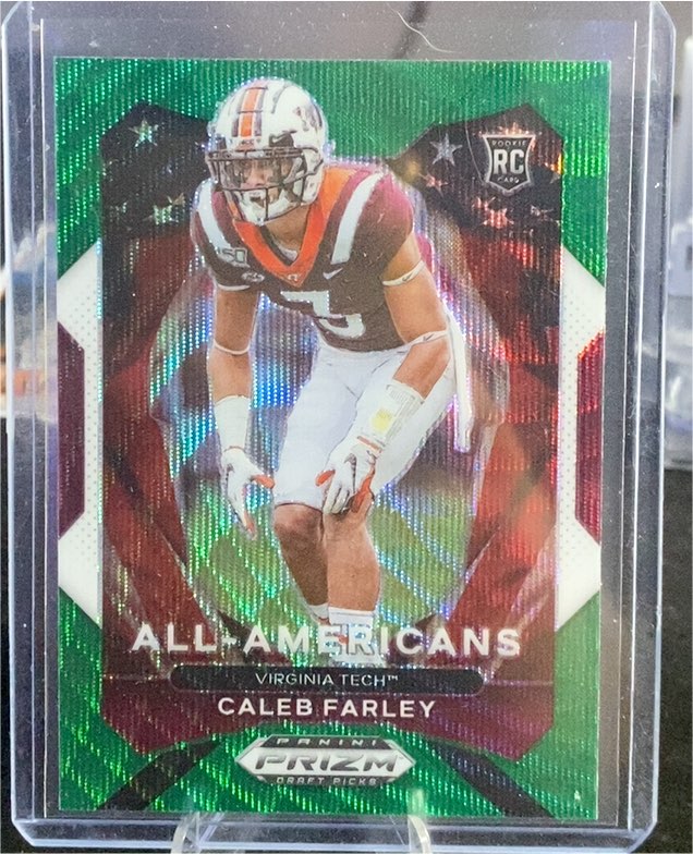 2021 Panini Prizm Draft Picks #198 Caleb Farley All-Americans RC Virginia Tech — front