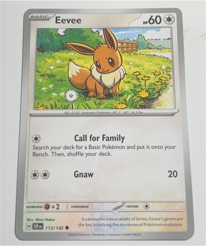 2024 Pokémon Stellar Crown #113 Eevee — front