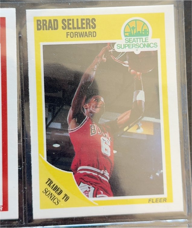 1989-90 Fleer #24 Brad Sellers Seattle Supersonics — front