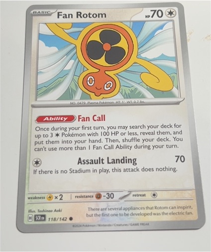 2024 Pokémon Scarlet & Violet Stellar Crown #118 Fan Rotom — front