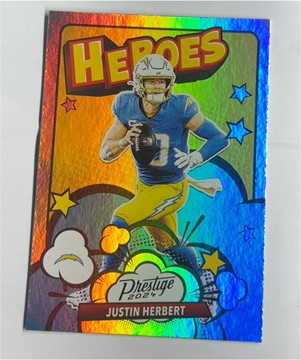 2024 Panini Prestige #13 Justin Herbert Heroes — front