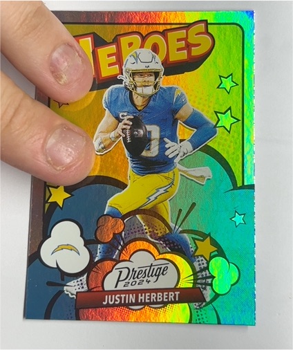 2024 Panini Prestige #13 Justin Herbert Heroes — front