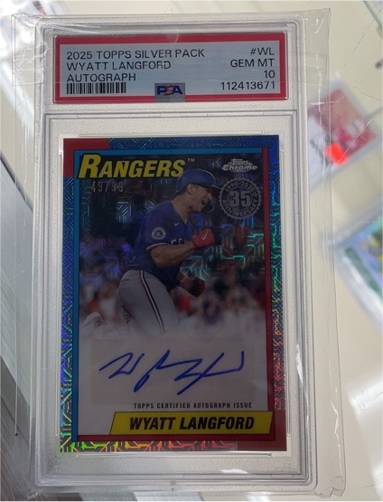 2025 Topps Series 1 Silver Pack #T90C-85 Wyatt Langford — front