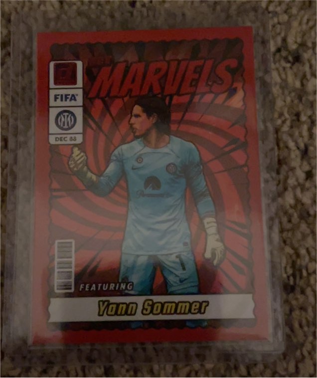 2023-24 Panini Donruss #20 Yann Sommer Net Marvels Red Parallel — front