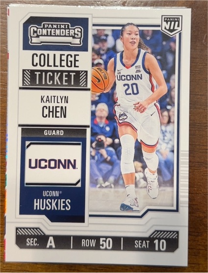 2024-25 Panini UCONN NIL College Ticket #7 Kaitlyn Chen — front