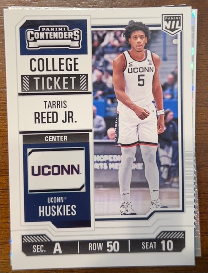 2024-25 Panini UCONN Collegiate #19 Tarris Reed Jr. - College Ticket — front