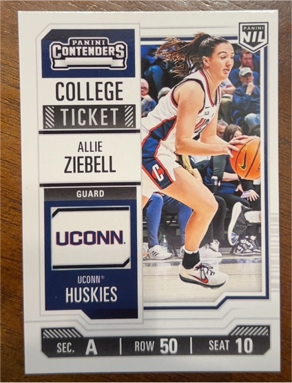 2024-25 Panini NIL Contenders College Ticket #5 Allie Ziebell — front