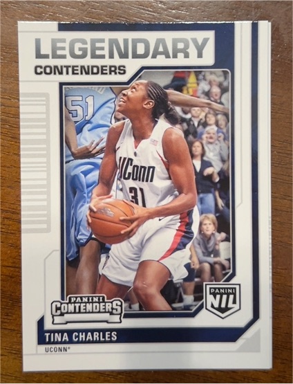 2024-25 Panini UCONN #43 Tina Charles - Legendary Contenders — front