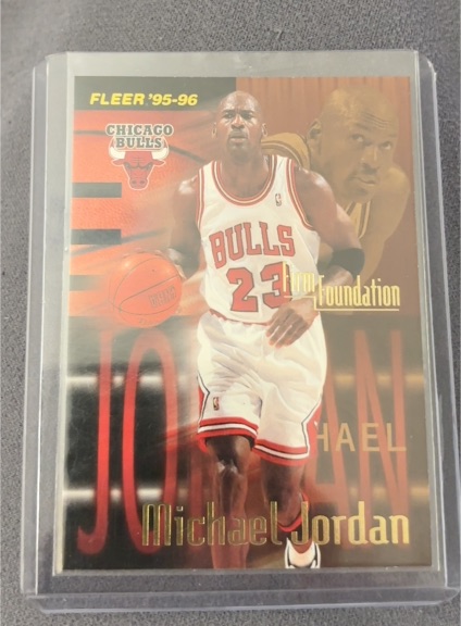 1995-96 Fleer #323 Michael Jordan Firm Foundation — front