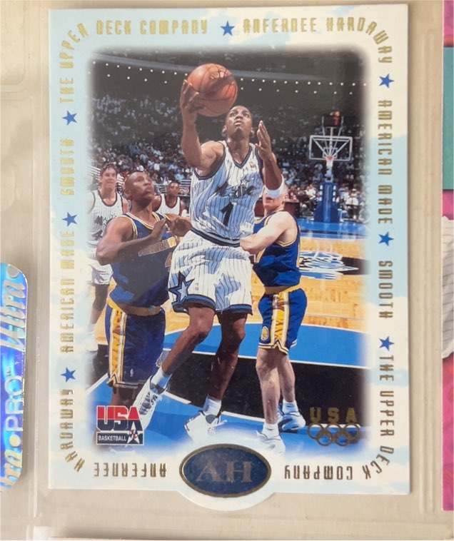 1996 Upper Deck USA Basketball #A3 Anfernee Hardaway American Made — front
