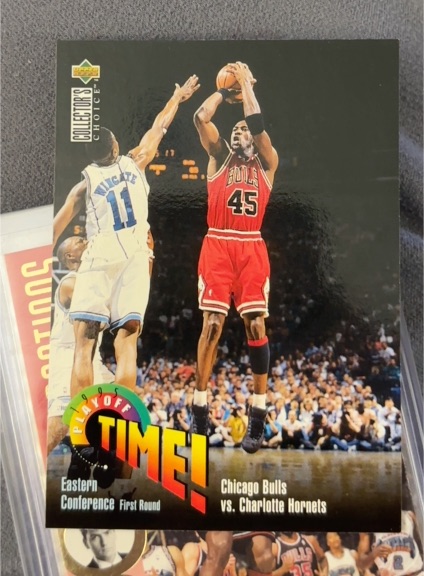 1995-96 Upper Deck Collector's Choice #353 Michael Jordan Playoff Time — front