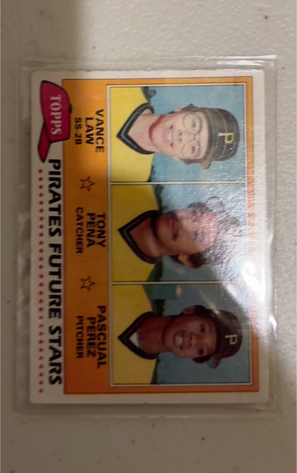 1981 Topps #551 Pirates Future Stars Vance Law Tony Pena Pascual Perez — front