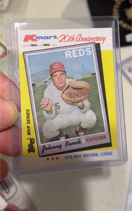 1982 Topps Kmart 20th Anniversary #18 Johnny Bench — front