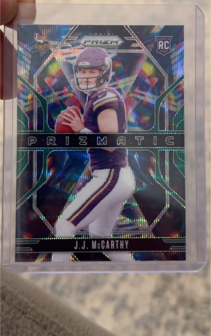 2024 Panini Prizm #8 J.J. McCarthy Prizmatic — front