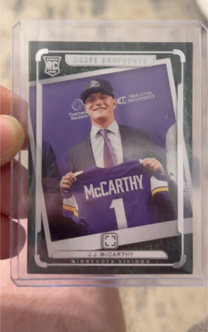 2024 Panini Photogenic Draft Snapshots #8 J.J. McCarthy — front