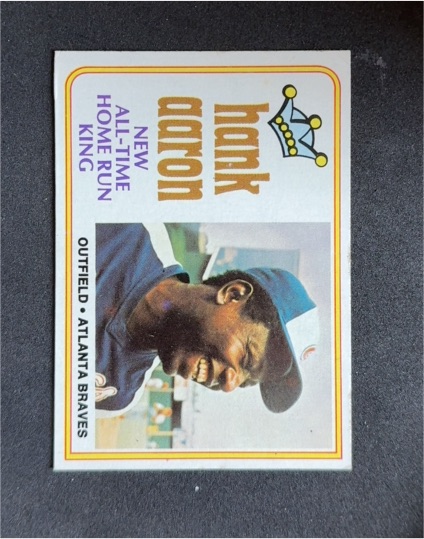 1974 Topps #1 Hank Aaron New All Time Home Run King — front