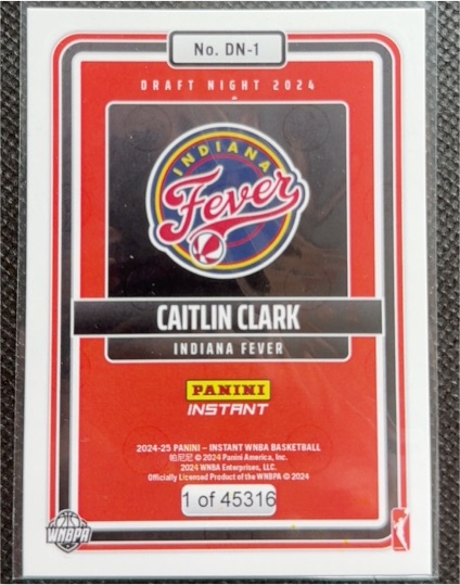 2024 Panini Instant #DN-1 Caitlin Clark — front