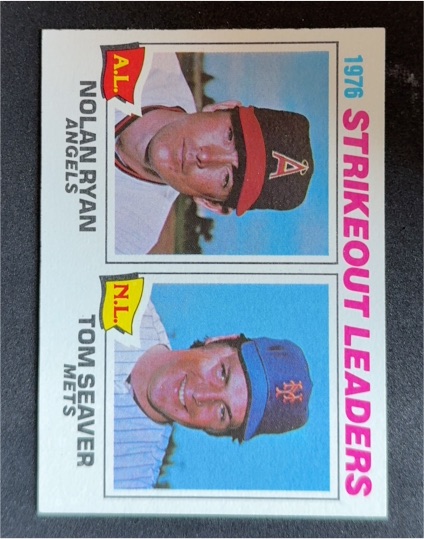 1977 Topps #6 Strikeout Leaders Nolan Ryan/Tom Seaver — front
