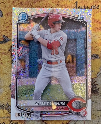 2025 Bowman Chrome #BCP-100 Sammy Stafura — front