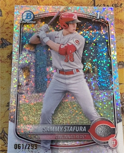 2025 Bowman Chrome #BCP-100 Sammy Stafura — front