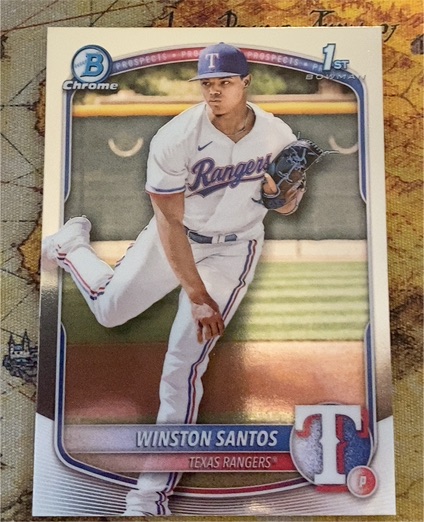 2025 Bowman Chrome Prospects #BCP-121 Winston Santos — front
