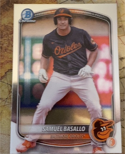 2025 Bowman Chrome #BCP-109 Samuel Basallo — front